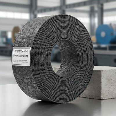 Má phanh dệt được chứng nhận ISO9001, Rộng 100mm, Vật liệu ma sát bền bỉ, Thích hợp cho ứng dụng phanh xe tải nặng